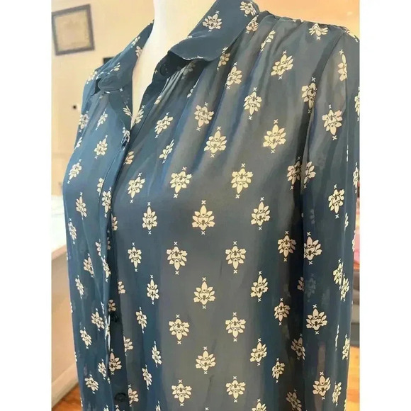 BONGO sheer patterened shirt dress size xl - Picture 2 of 10